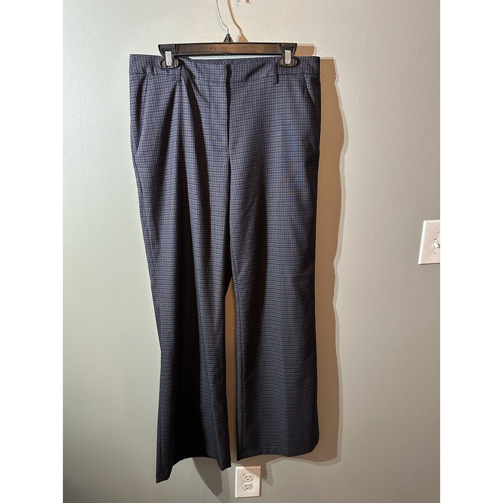 Antonio Melani Espresso And Navy‎ Plaid Dress Pants Size 8 NWT